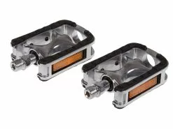 Diverse Pedaler I Aluminium Non Slip Sølv Med Gummi