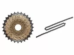 Shimano MF-TZ500 Frikrans Og Kæde – 7 Gear Frikrans 14-28 Tands Samt HG40 Kæde