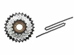 Shimano MF-TZ510 Frikrans Og Kæde – 7 Gear Frikrans 14-28 Tands Samt HG40 Kæde