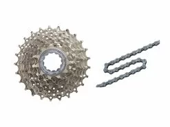 Shimano Alivio Kassette Og Kæde – 9 Gear Kassette 11-32 Tands Samt HG53 Kæde