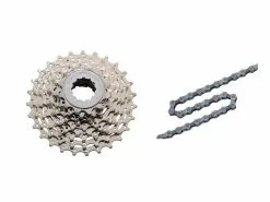 Shimano Alivio Kassette Og Kæde – 9 Gear Kassette 11-30 Tands Samt HG53 Kæde (Bundle)