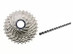 Shimano 105 Kassette Og Kæde – 11 Gear Kassette 11-34 Tands Samt HG601 Kæde (Bundle)