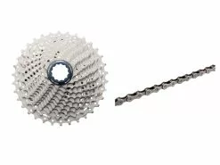 Shimano Ultegra Kassette Og Kæde – 11 Gear Kassette 11-34 Tands Samt HG701 Kæde (Bundle)