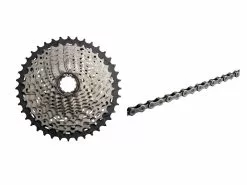 Shimano SLX Kassette Og Kæde – 11 Gear Kassette 11-40 Tands Samt HG601 Kæde (Bundle)
