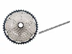Shimano SLX Kassette Og Kæde – 12 Gear Kassette 10-45 Tands Samt M7100 Kæde (Bundle)