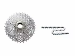 Shimano XT Kassette Og Kæde – 9 Gear Kassette 11-32 Tands Samt HG93 Kæde (Bundle)