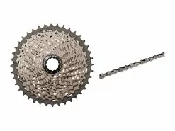 Shimano XT Kassette Og Kæde – 11 Gear Kassette 11-46 Tands Samt HG701 Kæde (Bundle)