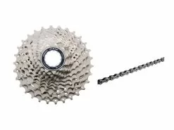 Shimano 105 Kassette Og Kæde – 11 Gear Kassette 11-28 Tands Samt HG601 Kæde (Bundle)