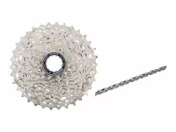 Shimano 105 Kassette Og Kæde – 12 Gear Kassette 11-34 Tands Samt M7100 Kæde (Bundle)
