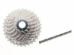 Shimano Ultegra Kassette Og Kæde – 11 Gear Kassette 11-32 Tands Samt HG701 Kæde (Bundle)