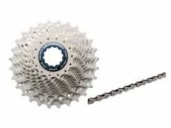 Shimano Ultegra Kassette Og Kæde – 11 Gear Kassette 14-28 Tands Samt HG701 Kæde (Bundle)