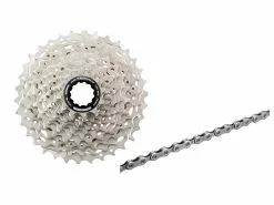 Shimano Ultegra Kassette Og Kæde – 12 Gear Kassette 11-34 Tands Samt M8100 Kæde (Bundle)