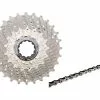 Shimano Dura Ace Kassette Og Kæde – 11 Gear Kassette 11-28 Tands Samt HG901 Kæde (Bundle)