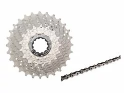 Shimano Dura Ace Kassette Og Kæde – 11 Gear Kassette 11-28 Tands Samt HG901 Kæde (Bundle)