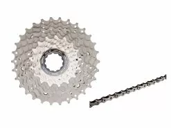 Shimano Dura Ace Kassette Og Kæde – 11 Gear Kassette 11-30 Tands Samt HG901 Kæde (Bundle)